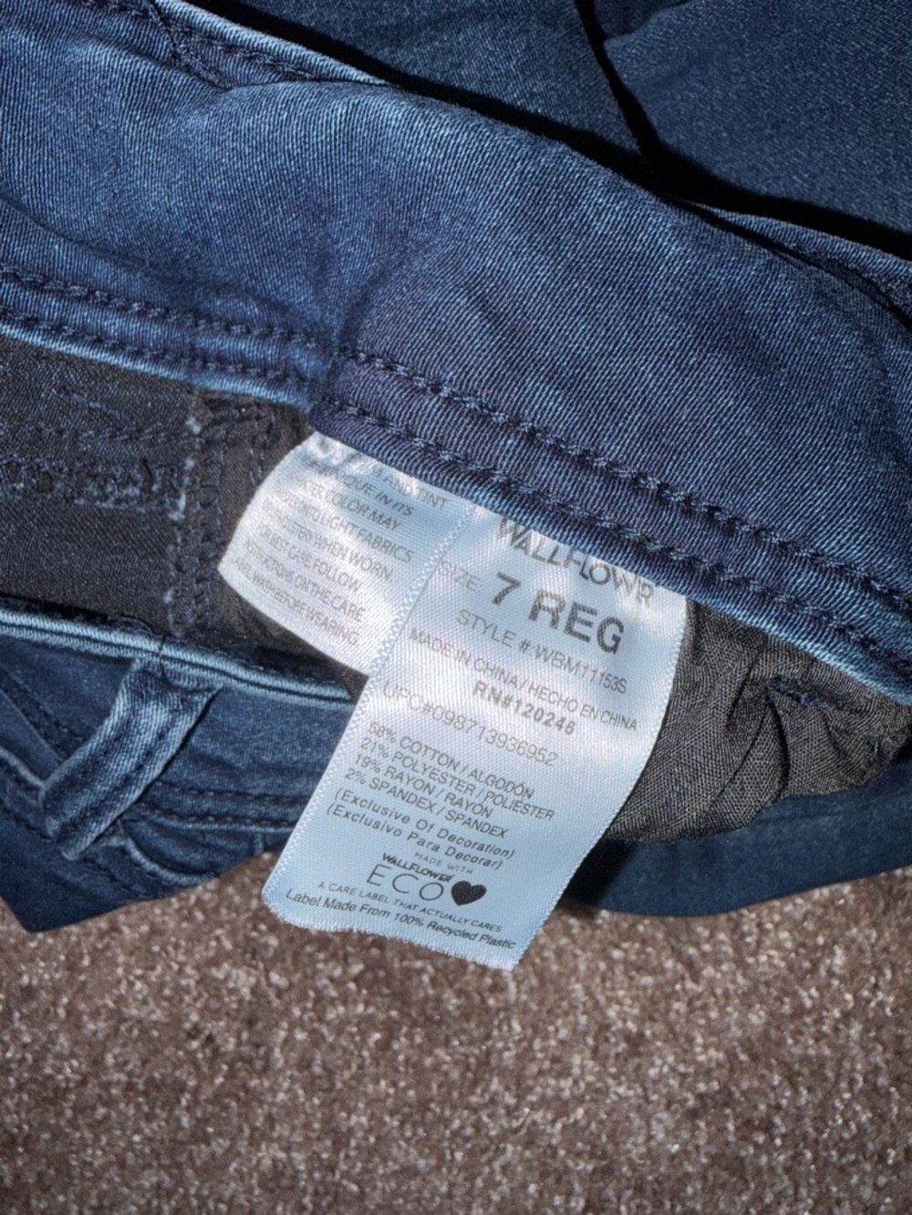 Wallflower The Ultra Fit Dark Blue Skinny Jeans - Picture 6 of 6